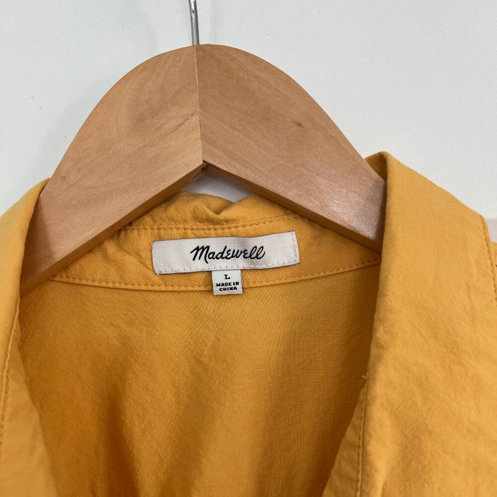 Yellow/gold collared L Madewell top - Picture 3 of 3